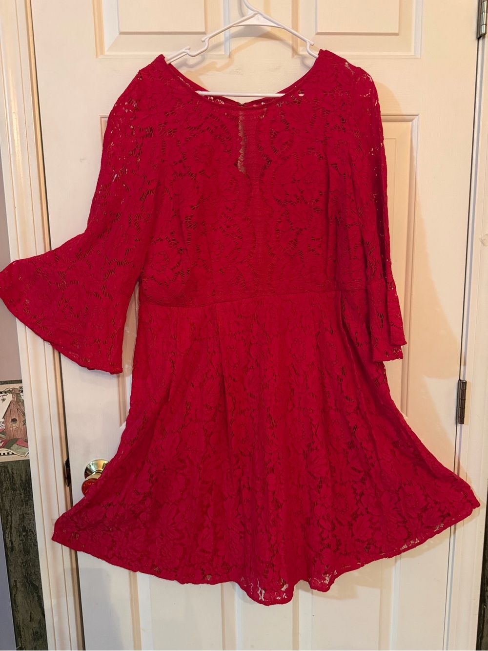 ⭐️2/25$ Red Lace Fit & Flare Dress